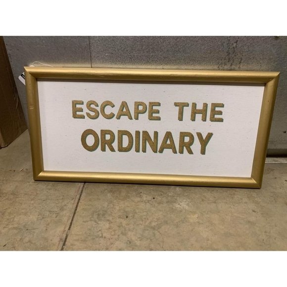 Other - NWT Escape The Ordinary Cute Boho Gold White Wall Art Home Decor Glam Inspo Y2K